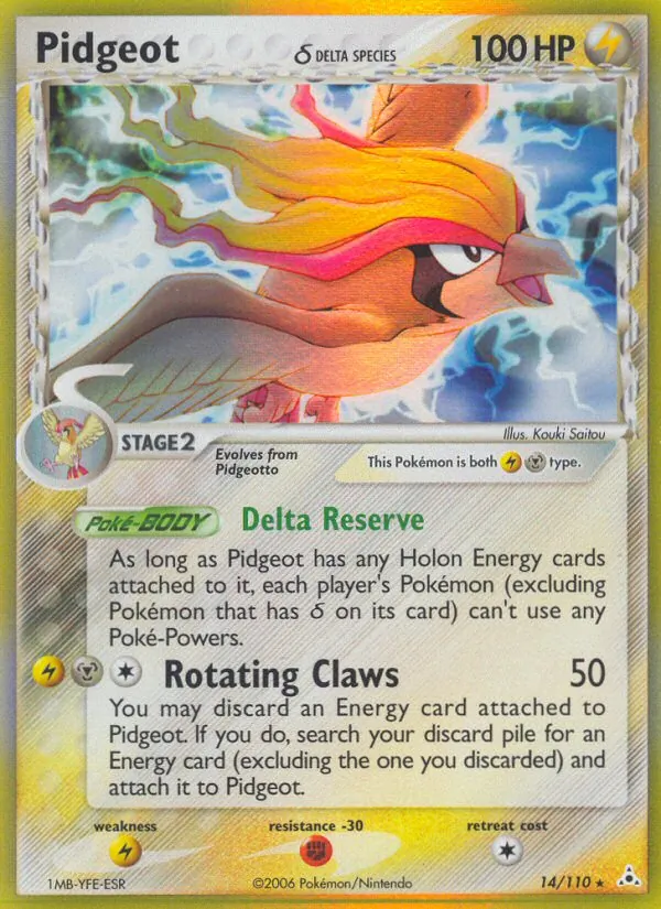 Pidgeot δ 14/110 Holon Phantoms