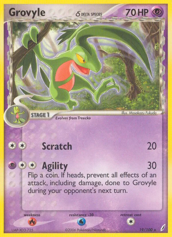 Grovyle δ 19/100 Crystal Guardians