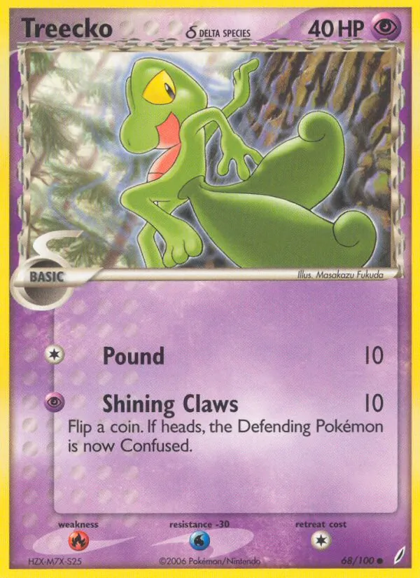 Treecko δ 68/100 Crystal Guardians
