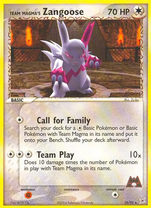 Team Magma's Zangoose 23/95 Team Magma vs Team Aqua