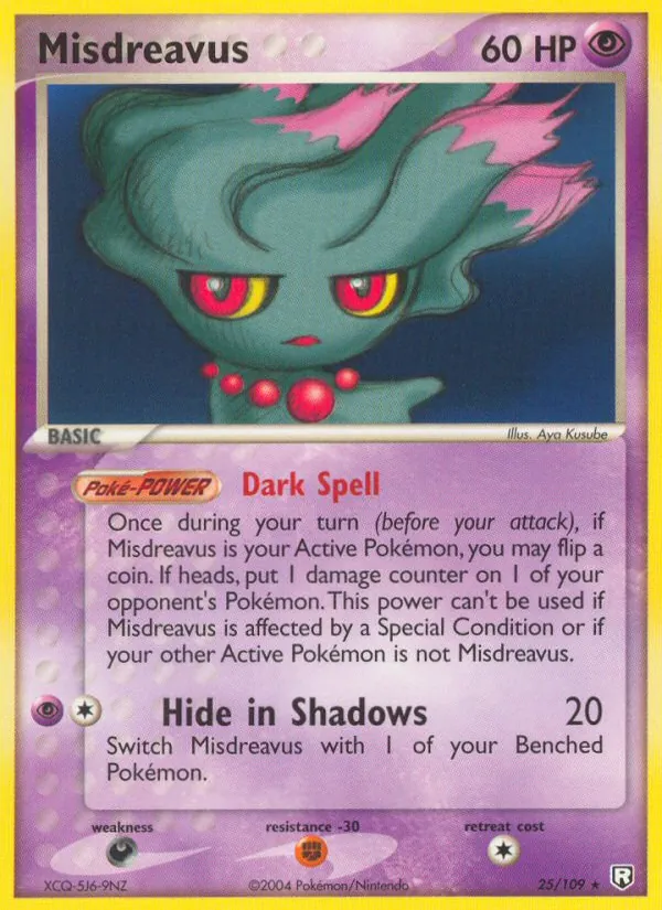 Misdreavus 25/109 Team Rocket Returns