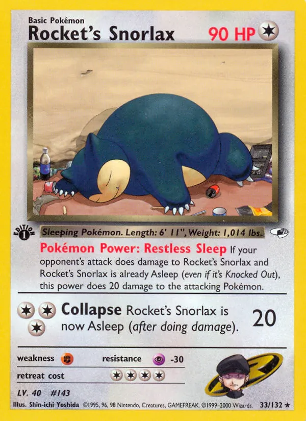 Rocket's Snorlax 33/132 Gym Heroes