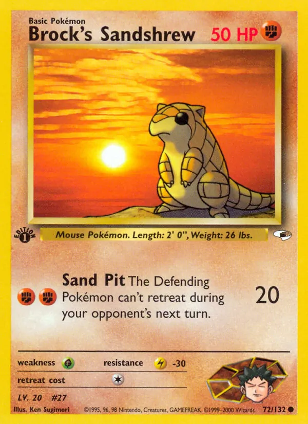 Brock's Sandshrew 72/132 Gym Heroes