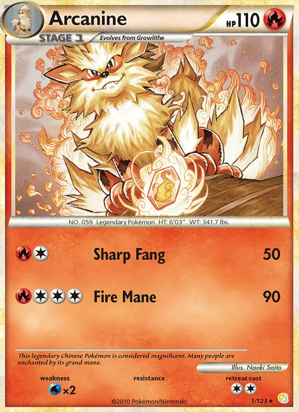 Arcanine 1/123 HeartGold SoulSilver