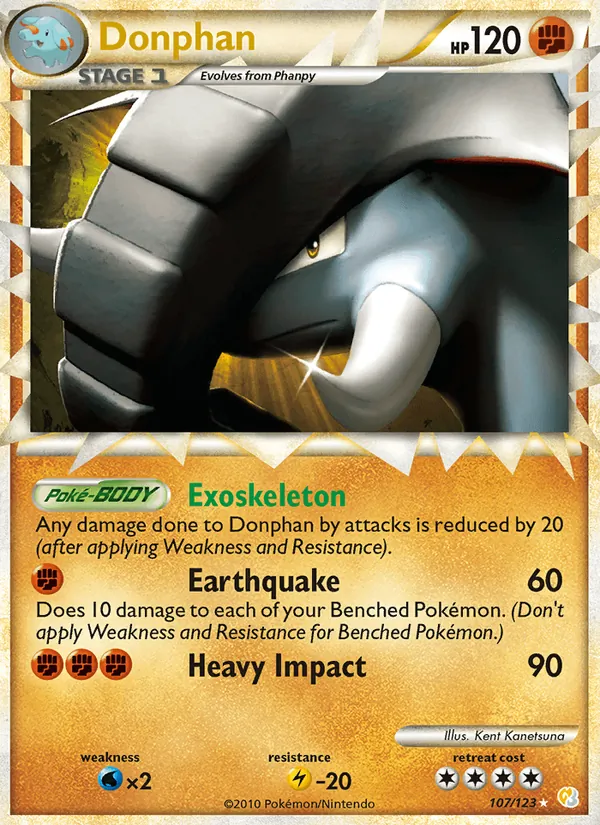 Donphan 107/123 HeartGold SoulSilver