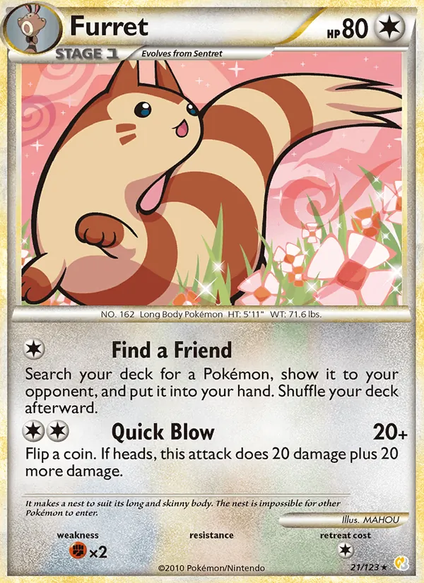 Furret 21/123 HeartGold SoulSilver
