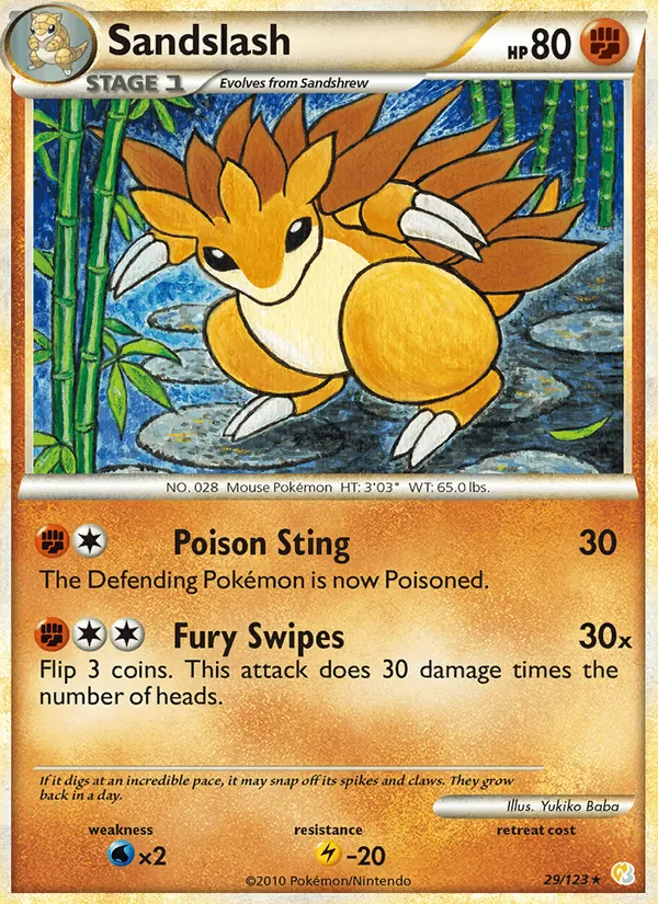 Sandslash 29/123 HeartGold SoulSilver