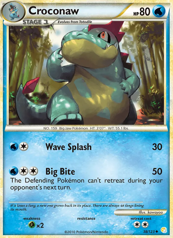 Croconaw 38/123 HeartGold SoulSilver