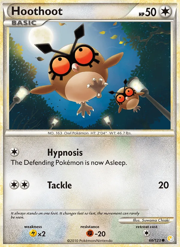 Hoothoot 66/123 HeartGold SoulSilver