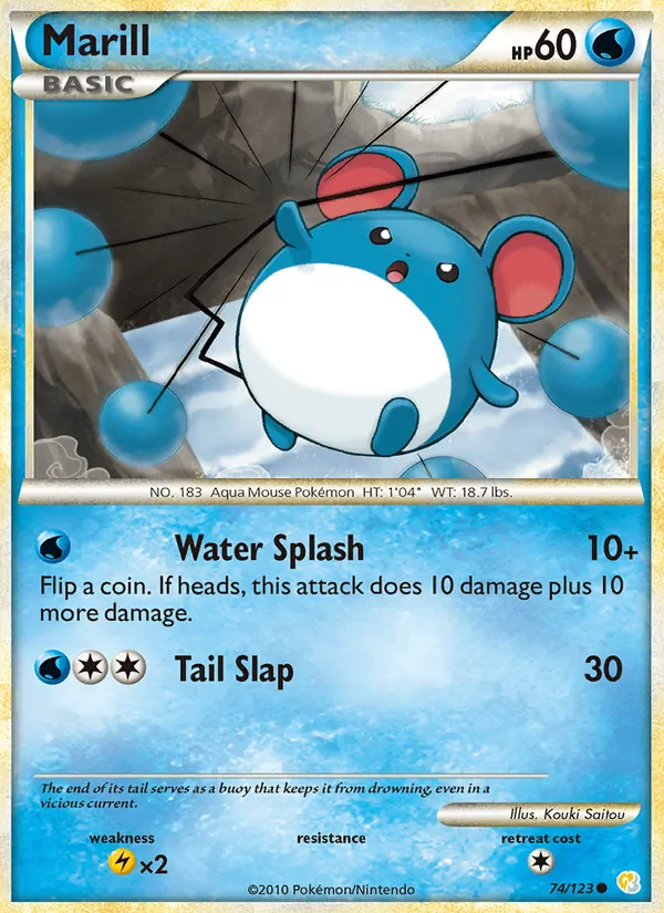 Marill 74/123 HeartGold SoulSilver