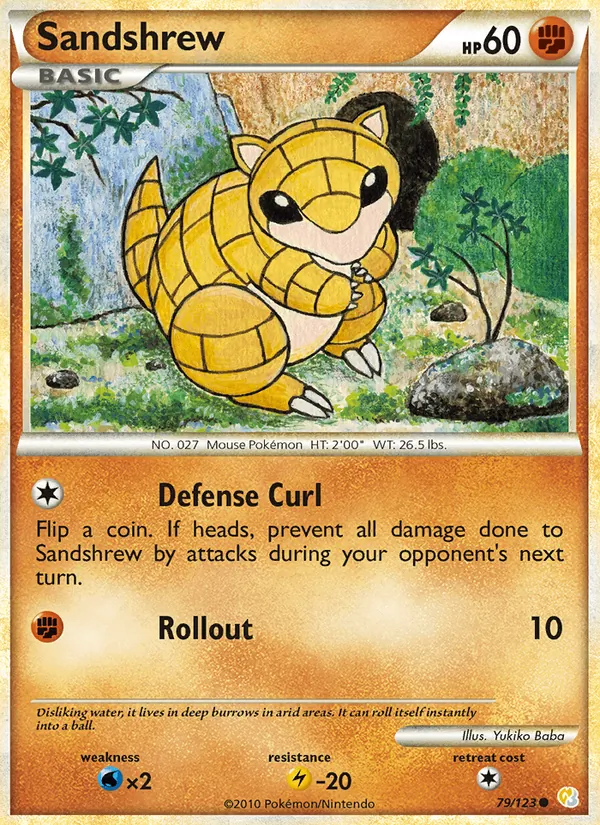 Sandshrew 79/123 HeartGold SoulSilver