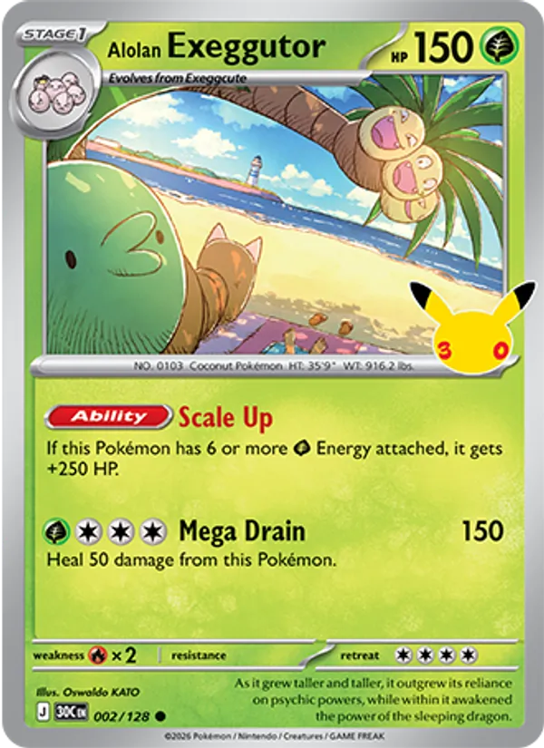 Alolan Exeggutor 002/128 30th Celebration