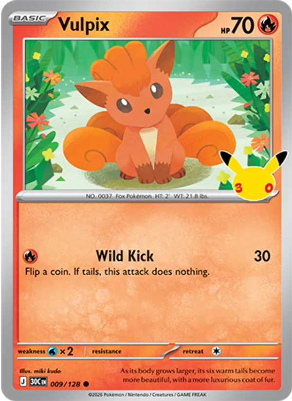 Vulpix 009/128 30th Celebration