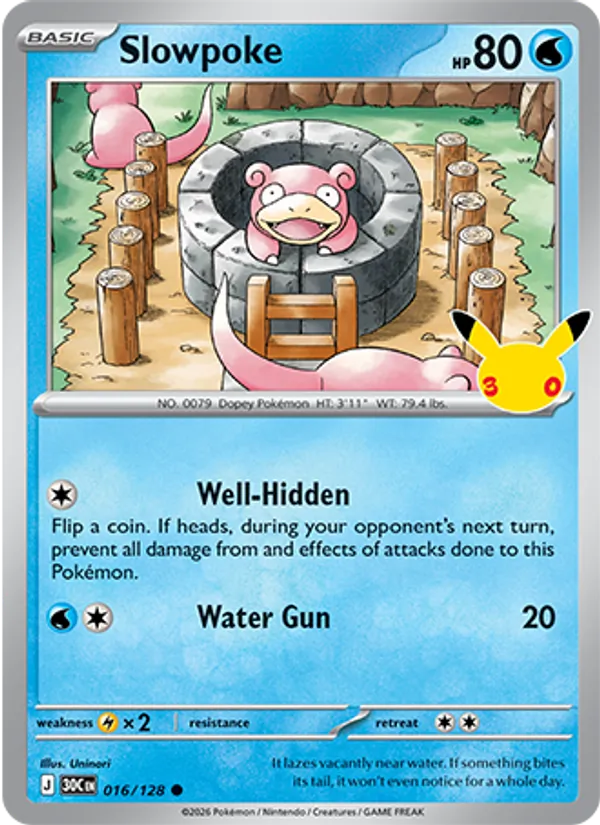 Slowpoke 016/128 30th Celebration