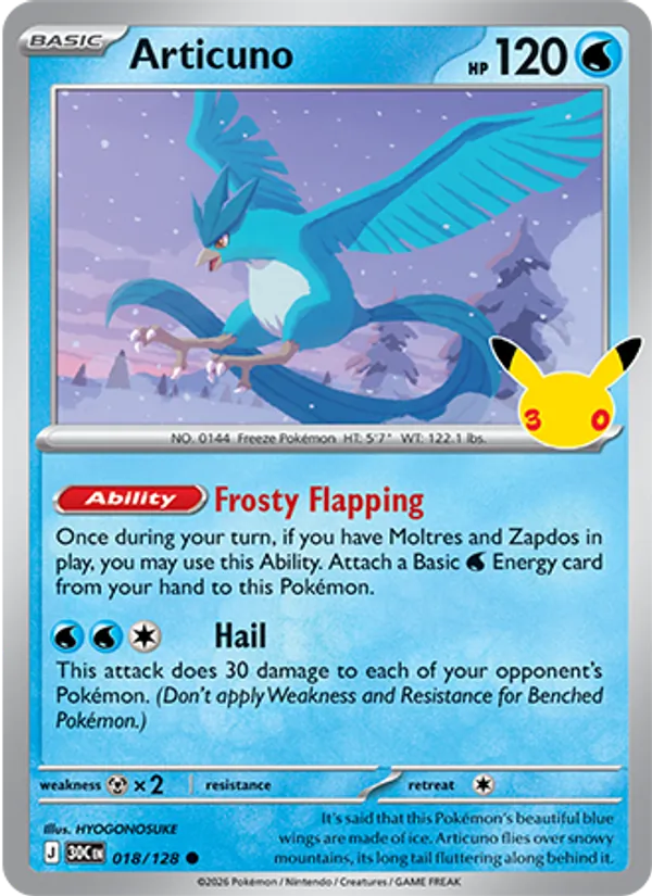 Articuno 018/128 30th Celebration