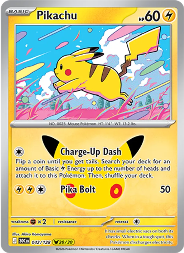 Pikachu 042/128 30th Celebration