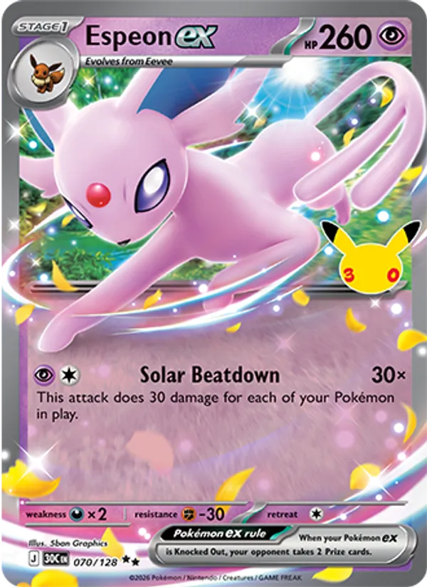 Espeon ex 070/128 30th Celebration