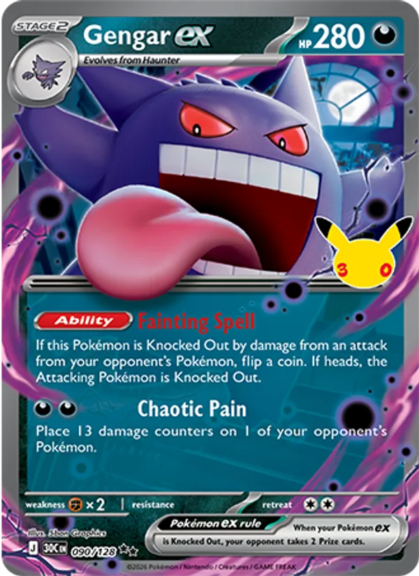 Gengar ex 090/128 30th Celebration