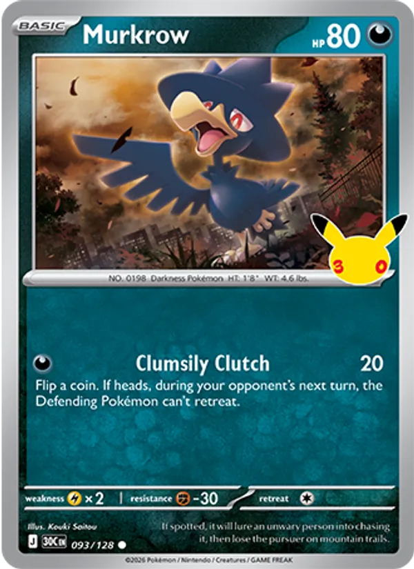 Murkrow 093/128 30th Celebration