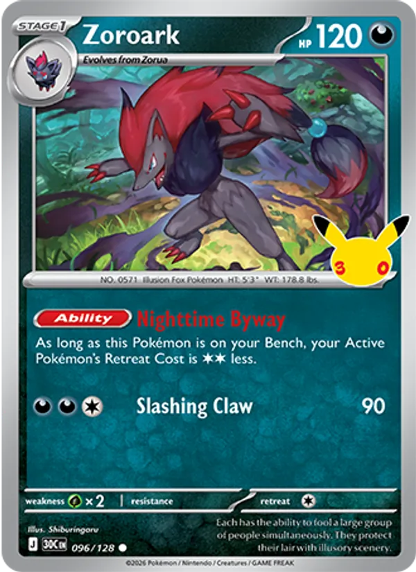 Zoroark 096/128 30th Celebration