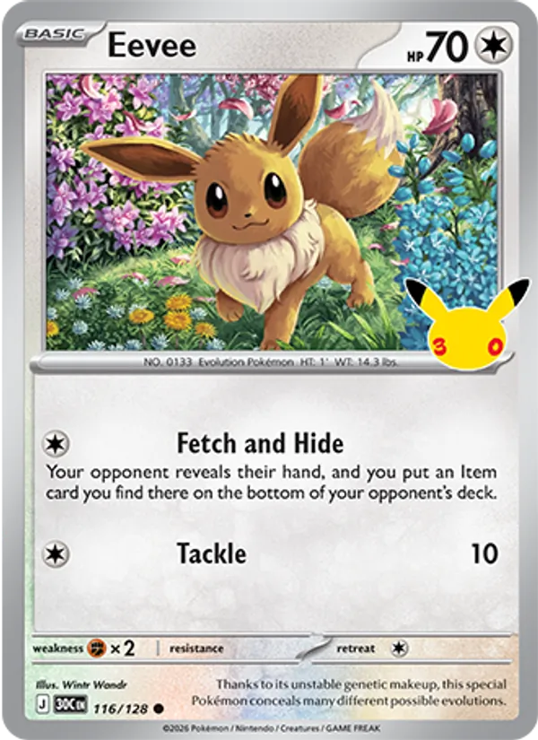 Eevee 116/128 30th Celebration