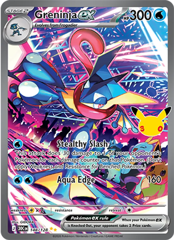 Greninja ex 148/128 30th Celebration