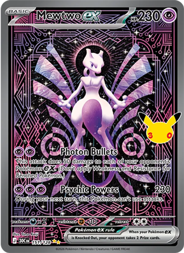 Mewtwo ex 151/128 30th Celebration