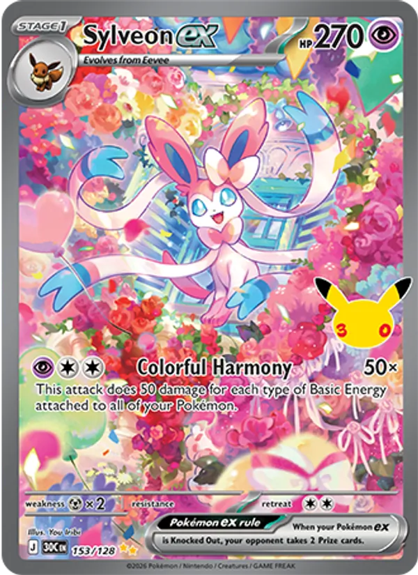 Sylveon ex 153/128 30th Celebration