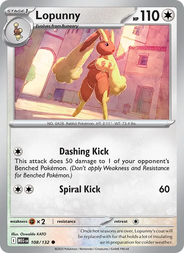 Lopunny 108/132 Mega Evolution