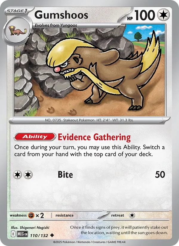Gumshoos 110/132 Mega Evolution