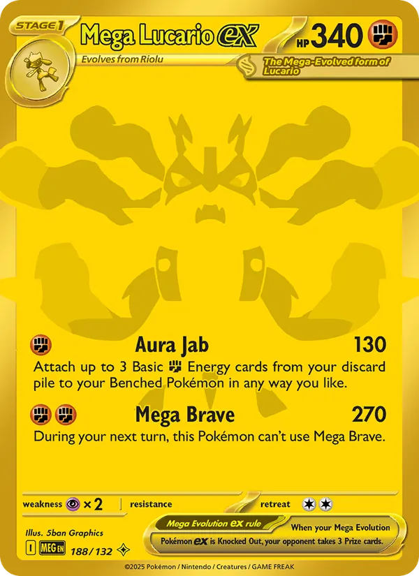 Mega Lucario ex 188/132 Mega Evolution
