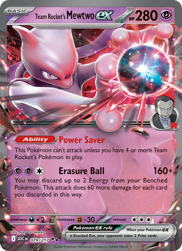 Team Rocket's Mewtwo ex 079/217 Ascended Heroes
