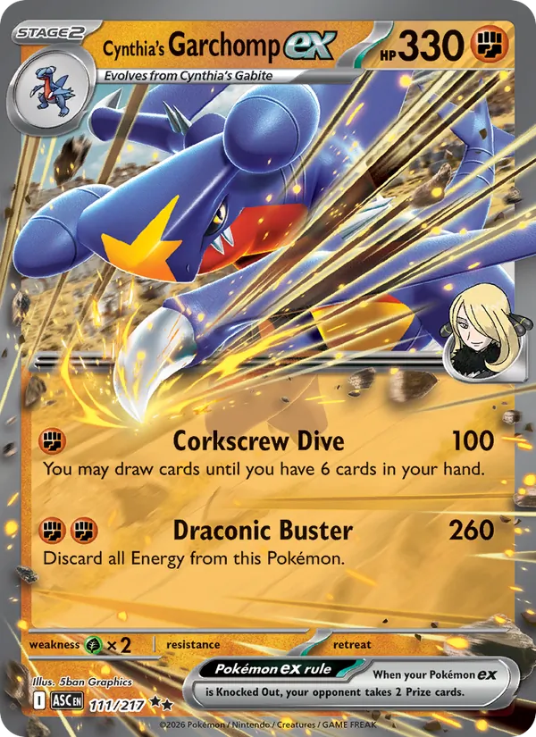 Cynthia's Garchomp ex 111/217 Ascended Heroes
