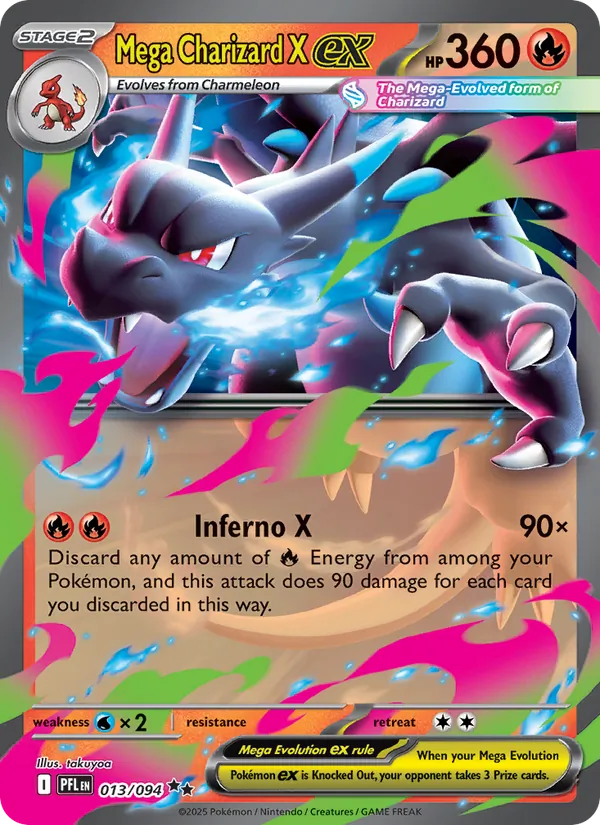 Mega Charizard X ex 013/94 Phantasmal Flames