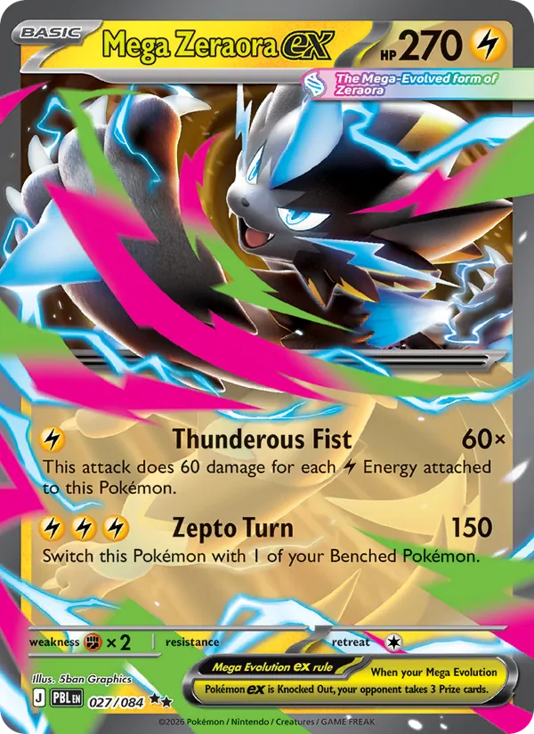 Mega Zeraora ex 027/84 Pitch Black
