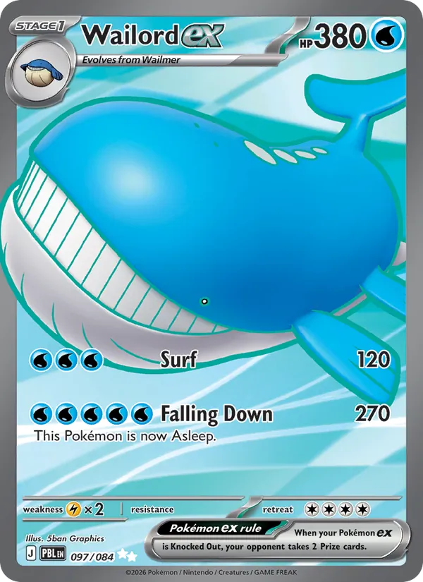 Wailord ex 097/84 Pitch Black