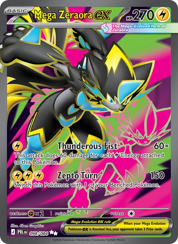 Mega Zeraora ex 098/84 Pitch Black