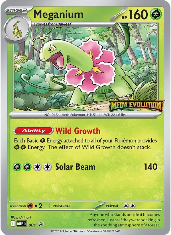 Meganium 001 MEP Black Star Promos