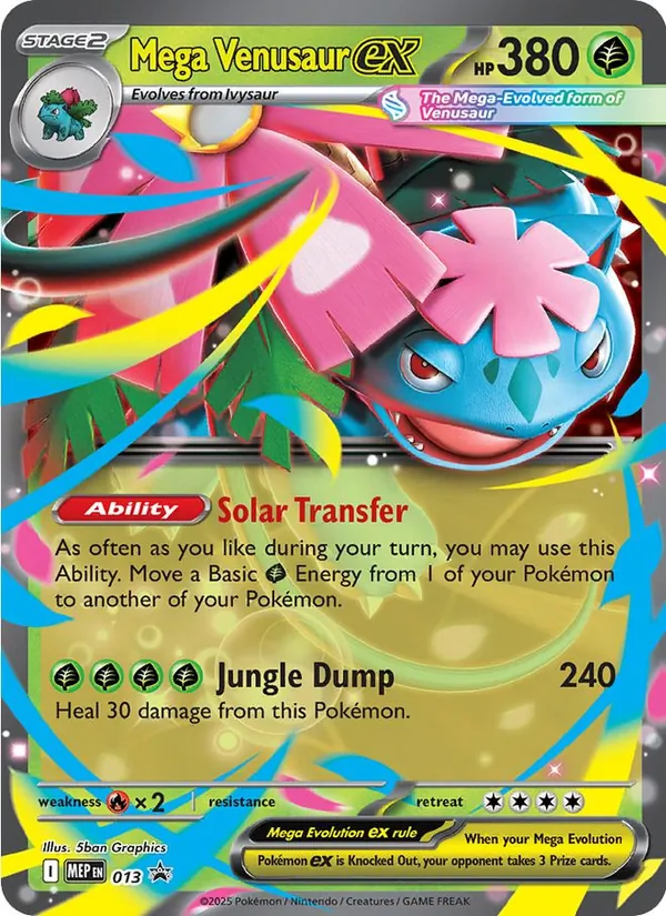 Mega Venusaur ex 013 MEP Black Star Promos