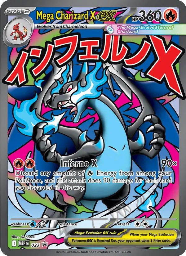 Mega Charizard X ex 023 MEP Black Star Promos