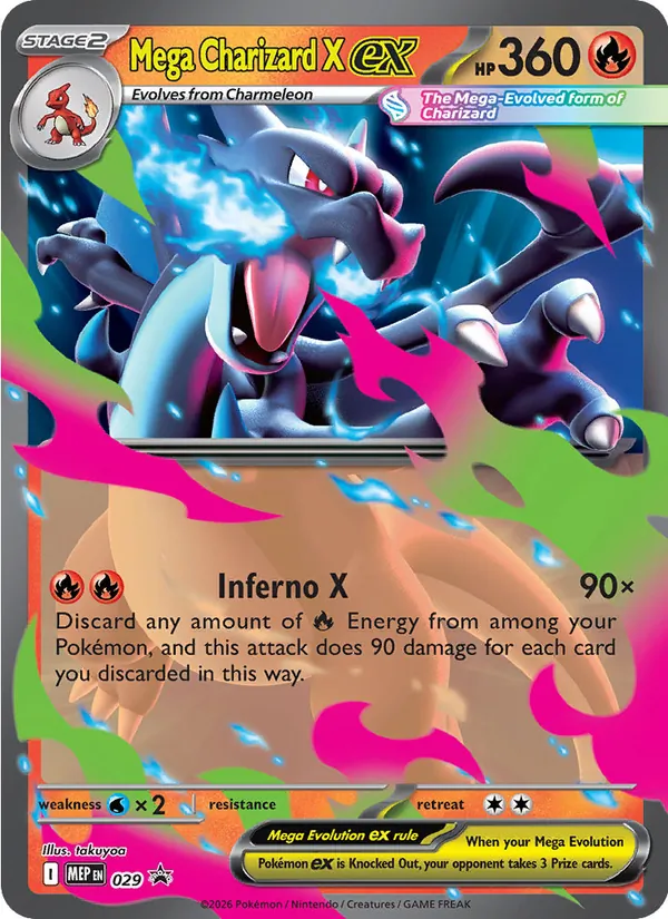 Mega Charizard X ex 029 MEP Black Star Promos