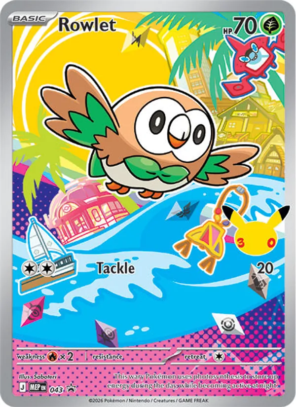 Rowlet 043 MEP Black Star Promos