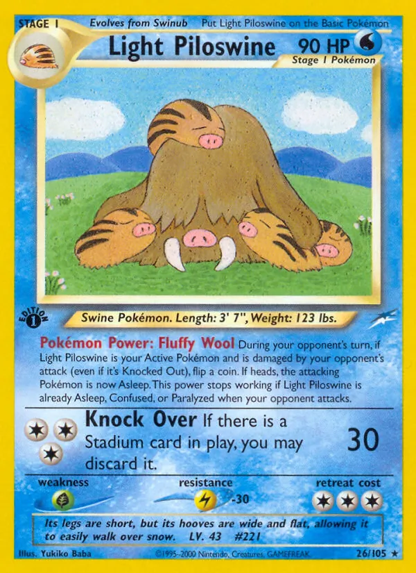 Light Piloswine 26/105 Neo Destiny