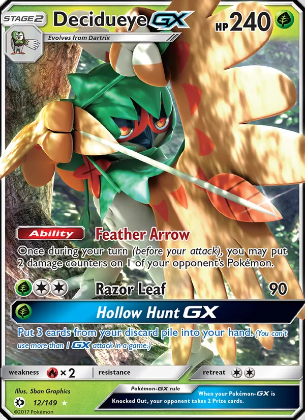 Decidueye GX 12/149 Sun & Moon