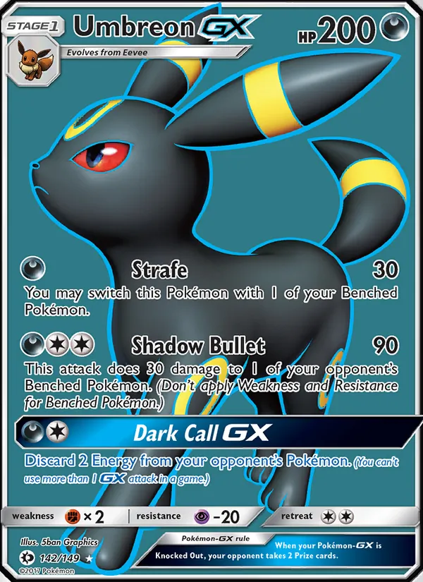 Umbreon GX 142/149 Sun & Moon