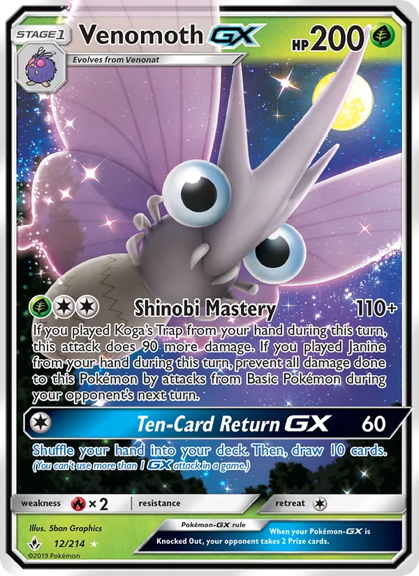 Venomoth GX 12/214 Unbroken Bonds