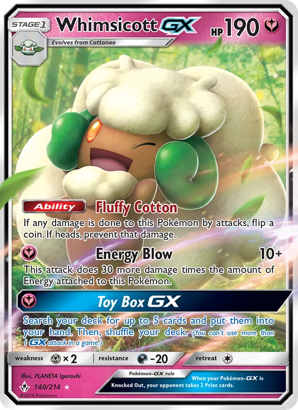 Whimsicott GX 140/214 Unbroken Bonds
