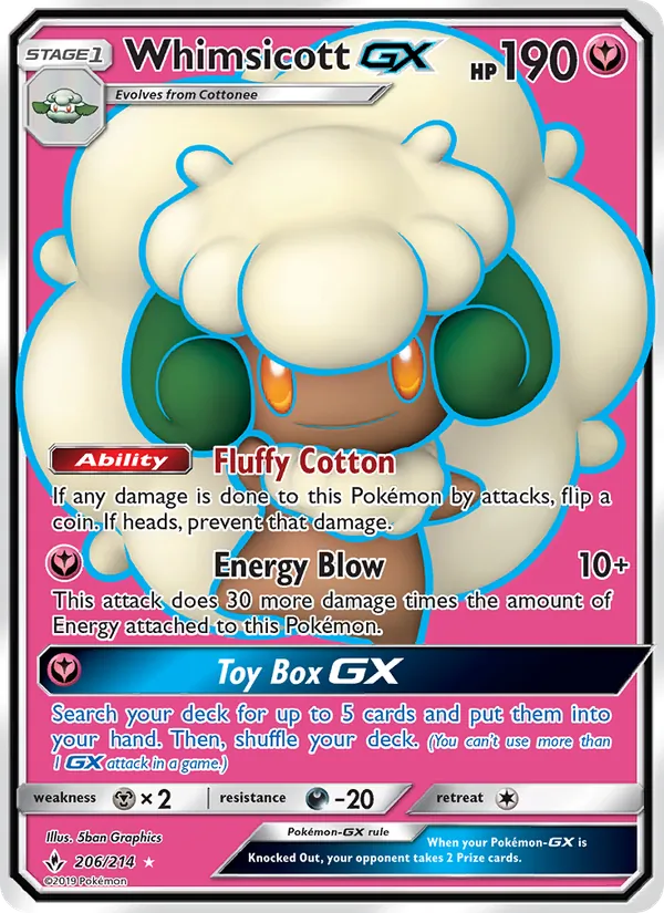 Whimsicott GX 206/214 Unbroken Bonds