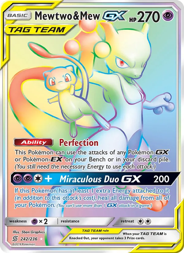 Mewtwo & Mew GX 242/236 Unified Minds
