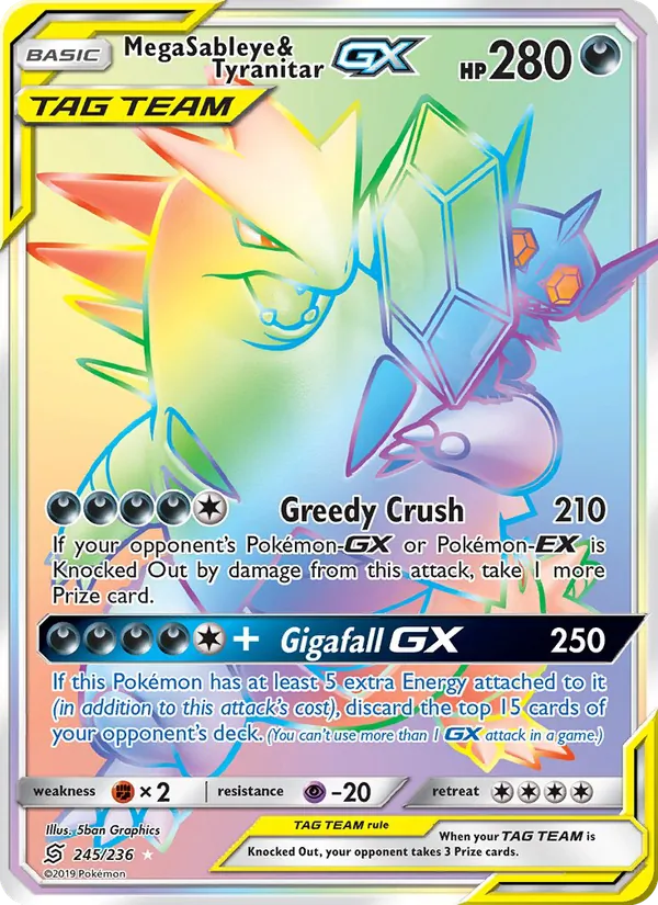 Mega Sableye & Tyranitar GX 245/236 Unified Minds